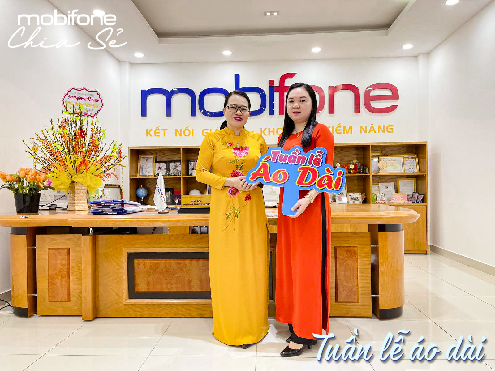 Cán bộ công nhân viên nữ MobiFone phấn khởi cùng hưởng ứng phong trào