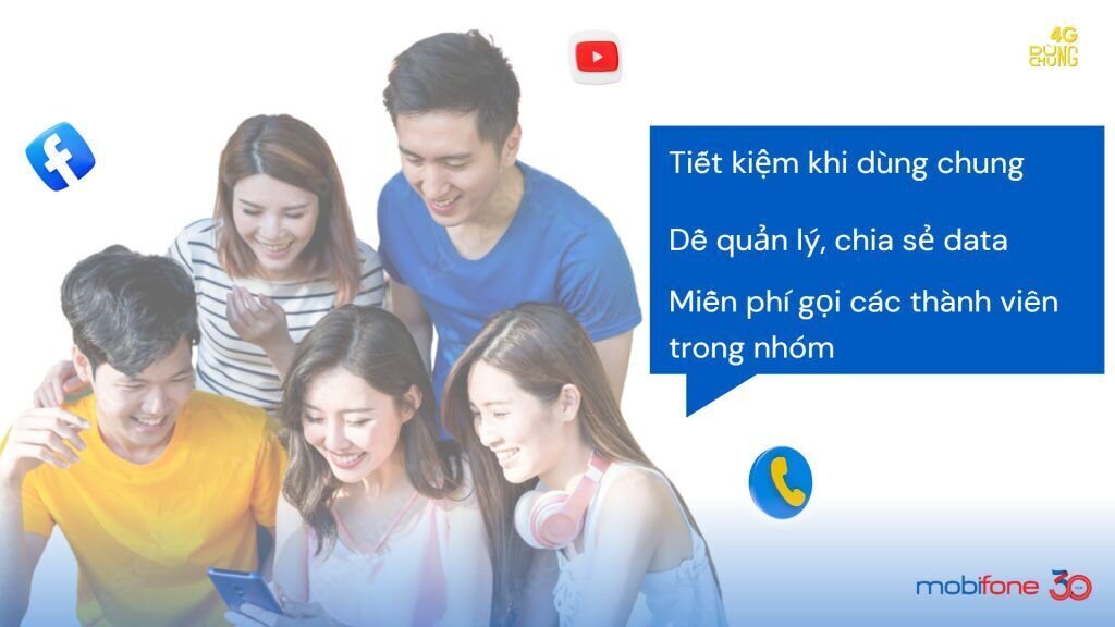 Lợi ích khi dùng chung gói MFY - 5 Anh Em trên một gói data