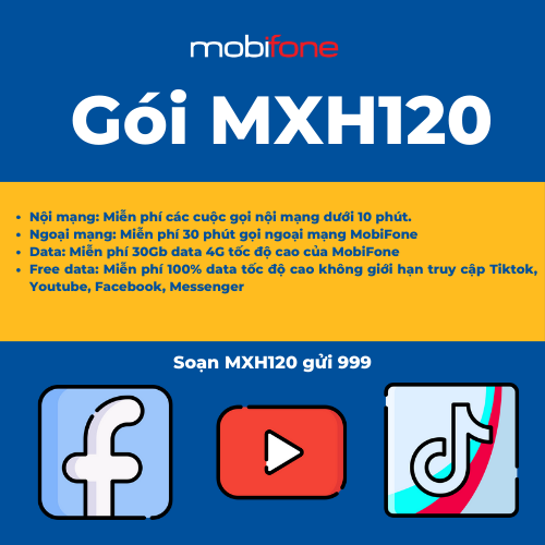 Gói MXH120 MobiFone